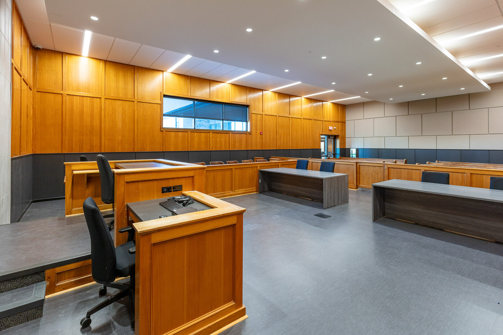 courtroom with soundproofing walls