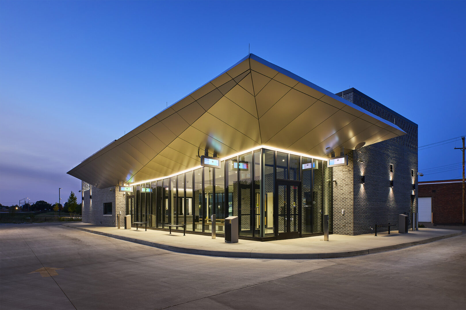 bus station at night