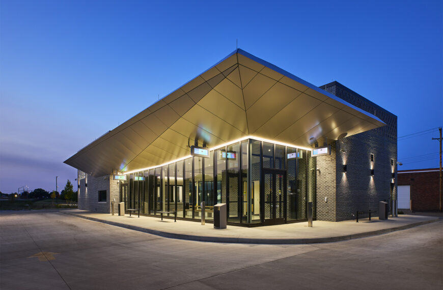 bus station at night